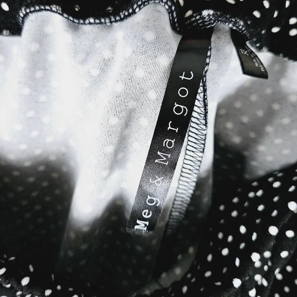 MEG & MARGOT | polkadot stretch flowy drawstring jogger pants - Picture 6 of 9